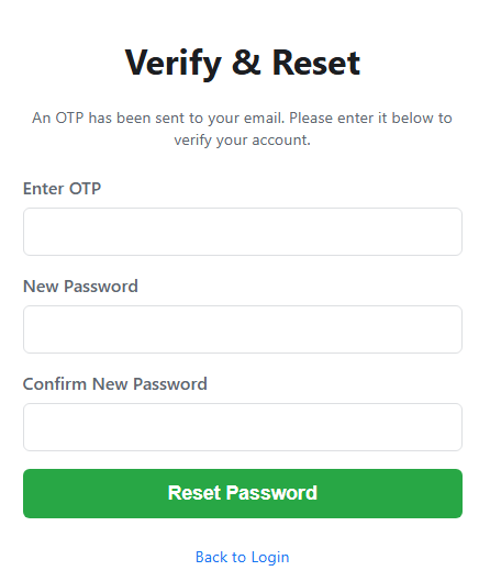 OTP verification screen example