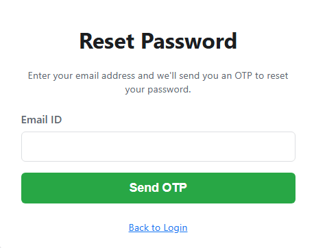 Forgot password screen example